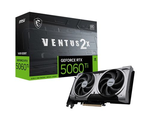 MSI VENTUS GeForce RTX 5060 TI 16G 2X OC PLUS NVIDIA 16 GB GDDR7 - Thumbnail 2