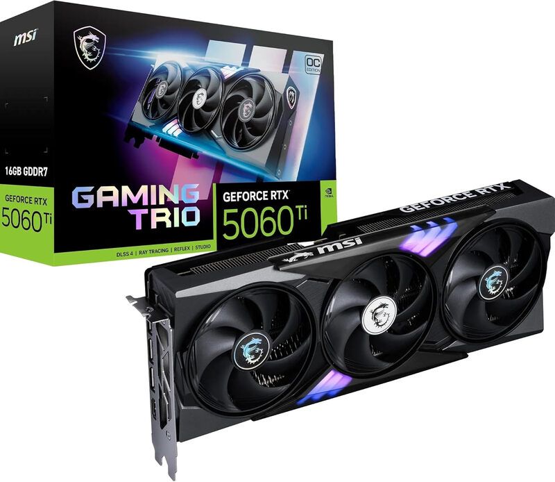 MSI GAMING GeForce RTX 5060 TI 16G TRIO OC NVIDIA 16 GB GDDR7 - Image 1