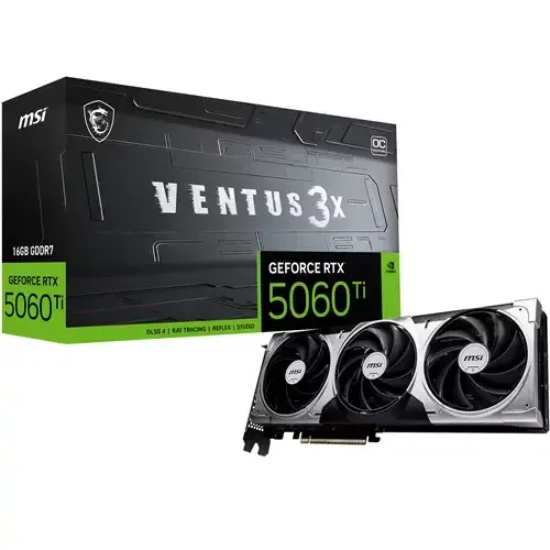 MSI VENTUS GeForce RTX 5060 TI 16G 3X OC NVIDIA 16 GB GDDR7 - Image 1