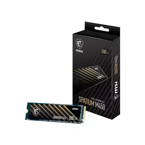 MSI Spatium M450 PCIe 4.0 NVMe M.2 500GB V1 PCI Express 4.0 3D NAND - Image 1