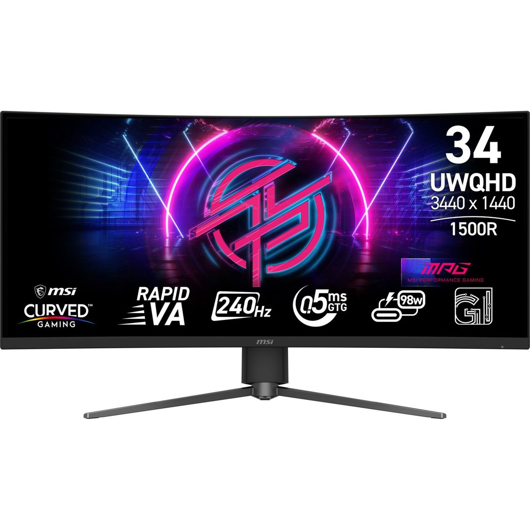 MSI MPG 346CQRF X24 computer monitor 86.4 cm (34") 3440 x 1440 pixels UltraWide Quad HD Black - Image 1