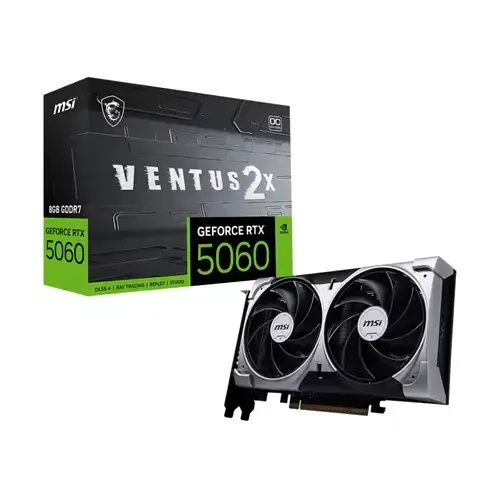 MSI GeForce RTX 5060 8G VENTUS 2X OC NVIDIA 8 GB GDDR7 - Image 1