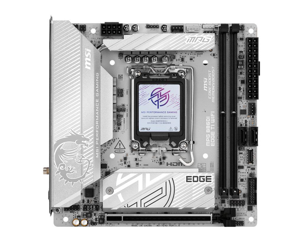 MSI MPG B860I EDGE TI WIFI motherboard Intel B860 LGA 1851 (Socket V1) mini ITX - Image 1