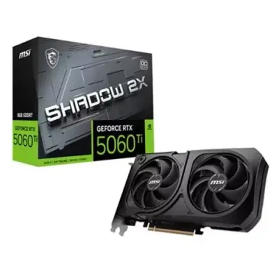 MSI GEFORCE RTX 5060 TI 8G SHADOW 2X OC PLUS graphics card NVIDIA 8 GB GDDR7 - Thumbnail 2