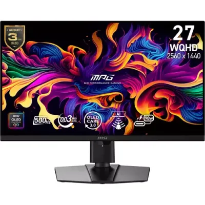 MSI MPG 271QR QD-OLED X50 computer monitor 67.3 cm (26.5") 2560 x 1440 pixels Wide Quad HD Black - Thumbnail 2