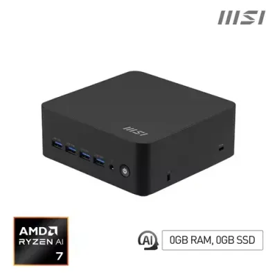 MSI Cubi Z AI 8M AMD Ryzen 7 8845HS Barebone, NUC, USFF, Mini Computer, HTPC (NO RAM, NO Storage, NO OS), AMD Radeon Graphics/DDR5/Dual ThunderBolt 4/Dual HDMI/Dual LAN/WiFi 6E/BT 5.3/VESA - Thumbnail 2