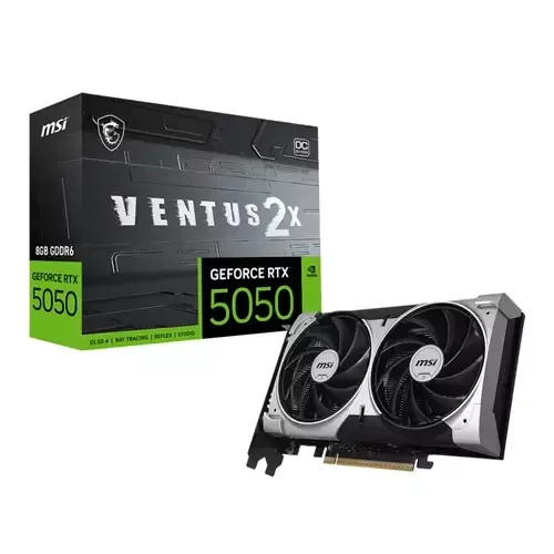 MSI GEFORCE RTX 5050 8G VENTUS 2X OC graphics card NVIDIA 8 GB GDDR6 - Image 1