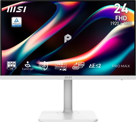 MSI PRO MAX 241PHW E14 computer monitor 60.5 cm (23.8") 1920 x 1080 pixels Full HD LCD White - Thumbnail 2