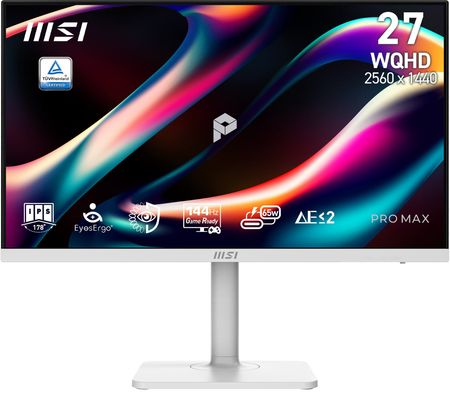 MSI PRO MAX 271QPHW E14 computer monitor 68.6 cm (27") 2560 x 1440 pixels Wide Quad HD LCD White - Thumbnail 2