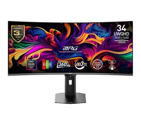 MSI MPG 341CQR X36 34" OLED UltraWide QHD 360Hz 0.03ms Curved Gam - Thumbnail 2