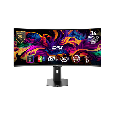 MSI MPG 341CQR X36 34" OLED UltraWide QHD 360Hz 0.03ms Curved Gam