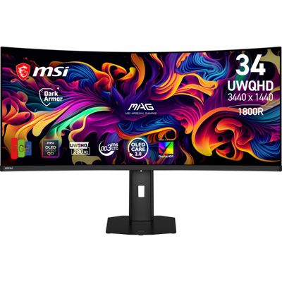 MSI MAG 341CQP QD-OLED X28 computer monitor 86.4 cm (34") 3440 x 1440 pixels UltraWide Quad HD Black - Thumbnail 2