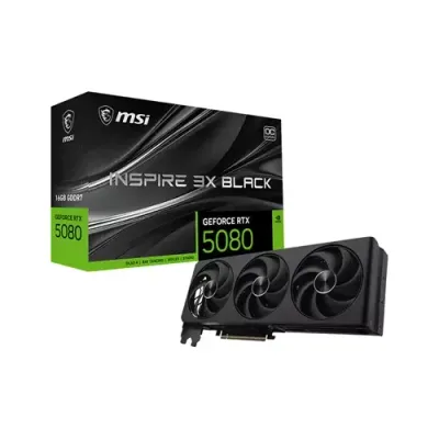 MSI GeForce RTX 5080 16G INSPIRE 3X OC BLACK NVIDIA 16 GB GDDR7