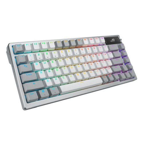 ASUS ROG Azoth keyboard Gaming USB + RF Wireless + Bluetooth White - Image 1