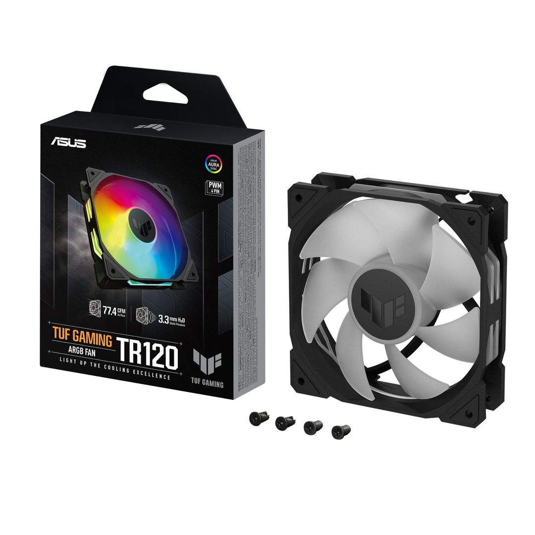 ASUS TUF Gaming TR120 ARGB Fan - Single Pack Computer case 12 cm Black - Image 1