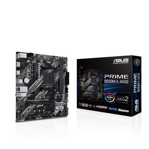 ASUS PRIME B550M-K ARGB AMD B550 Socket AM4 micro ATX - Image 1
