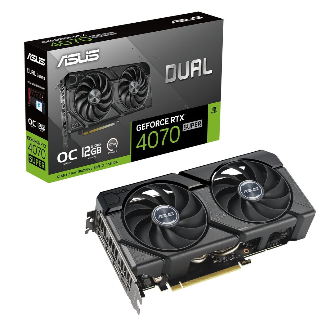 ASUS Dual -RTX4070S-O12G-EVO NVIDIA GeForce RTX 4070 SUPER 12 GB GDDR6 - Image 1