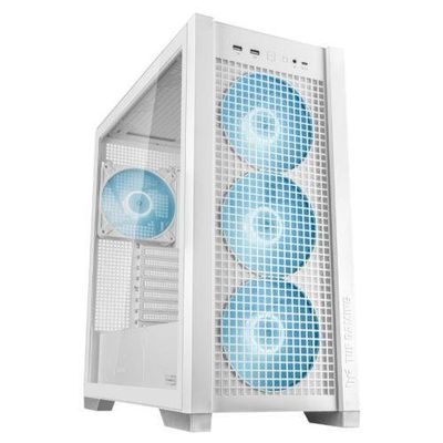 ASUS TUF Gaming GT302 ARGB E-ATX Mid-Tower PC Case - White, White