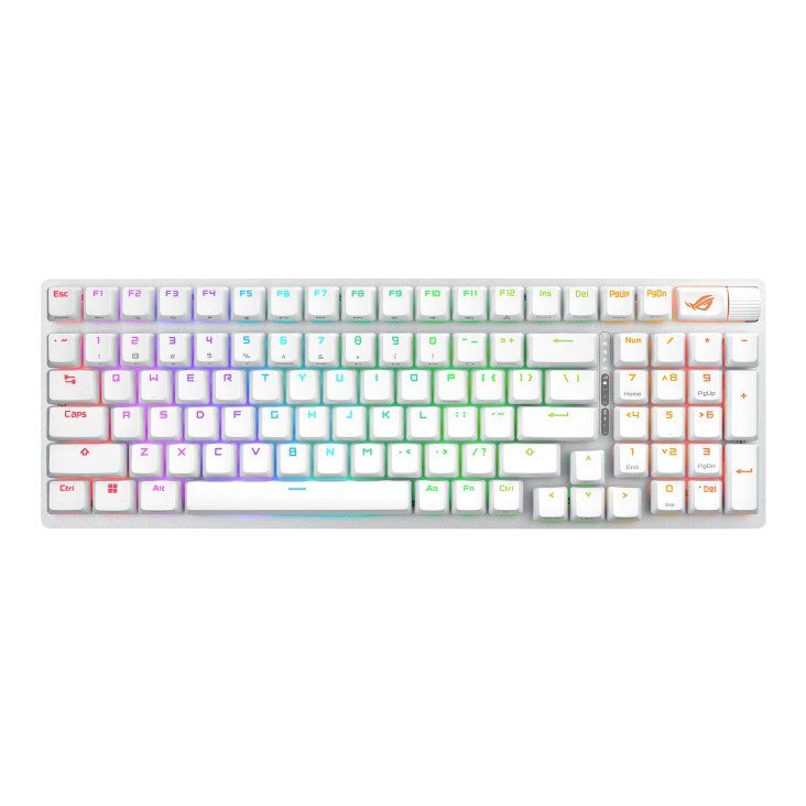 ASUS ROG Strix Scope II 96 Wireless keyboard Gaming USB + RF Wireless + Bluetooth White - Image 1