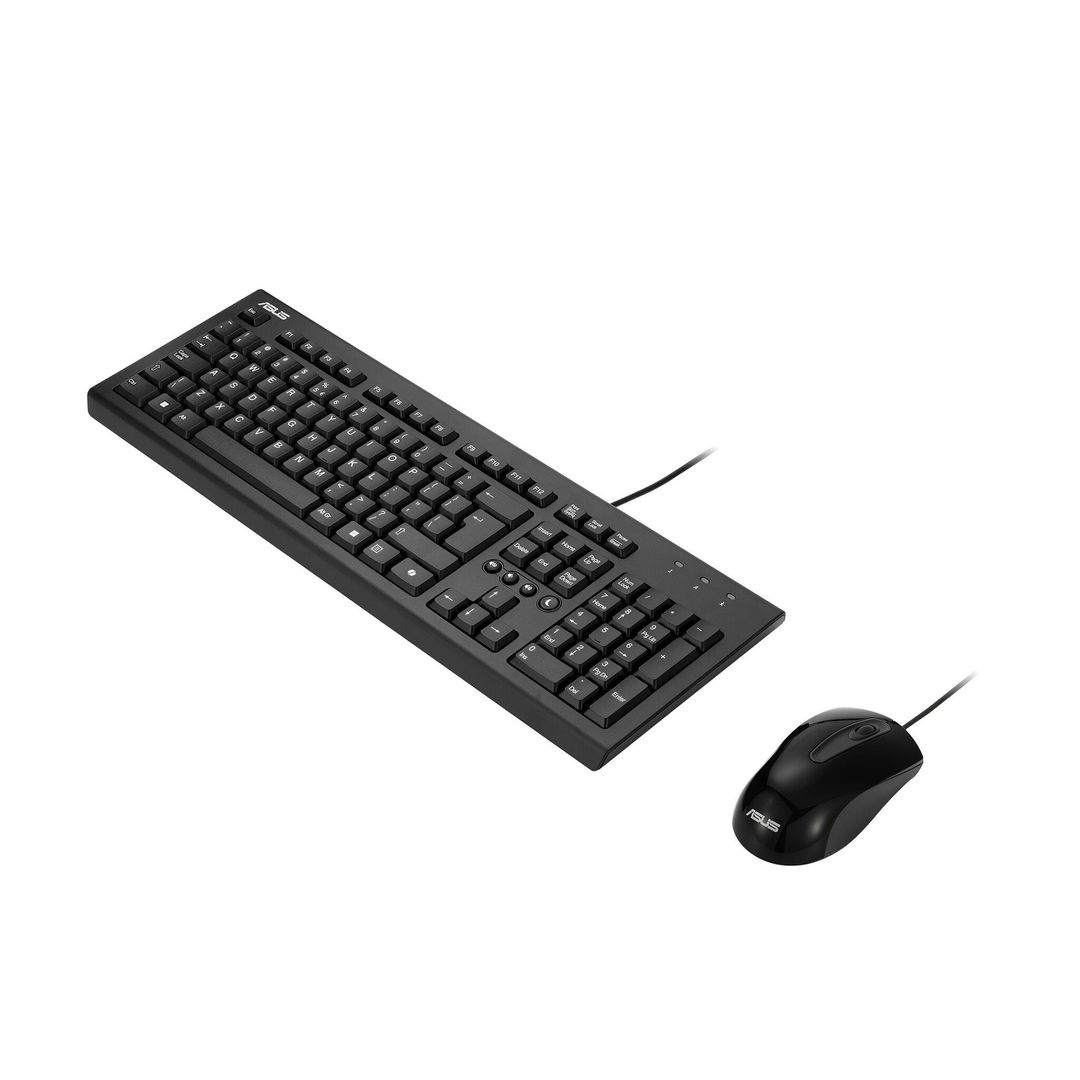 ASUS U2000 keyboard Mouse included Universal USB Black - Image 1