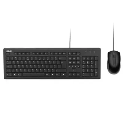ASUS U2000 keyboard Mouse included Universal USB Black - Thumbnail 2