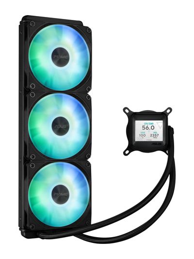 ASUS Prime LC 360 ARGB LCD Processor All-in-one liquid cooler 12 cm Black - Thumbnail 2