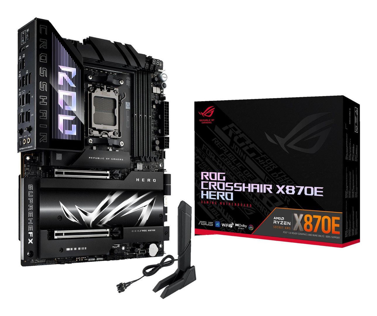 ASUS ROG CROSSHAIR X870E HERO AMD X870E Socket AM5 ATX - Image 1