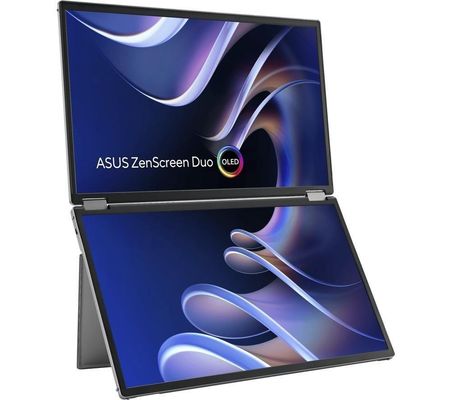 ASUS ZenScreen Duo OLED MQ149CD computer monitor 35.6 cm (14") 1920 x 1200 pixels WUXGA Silver