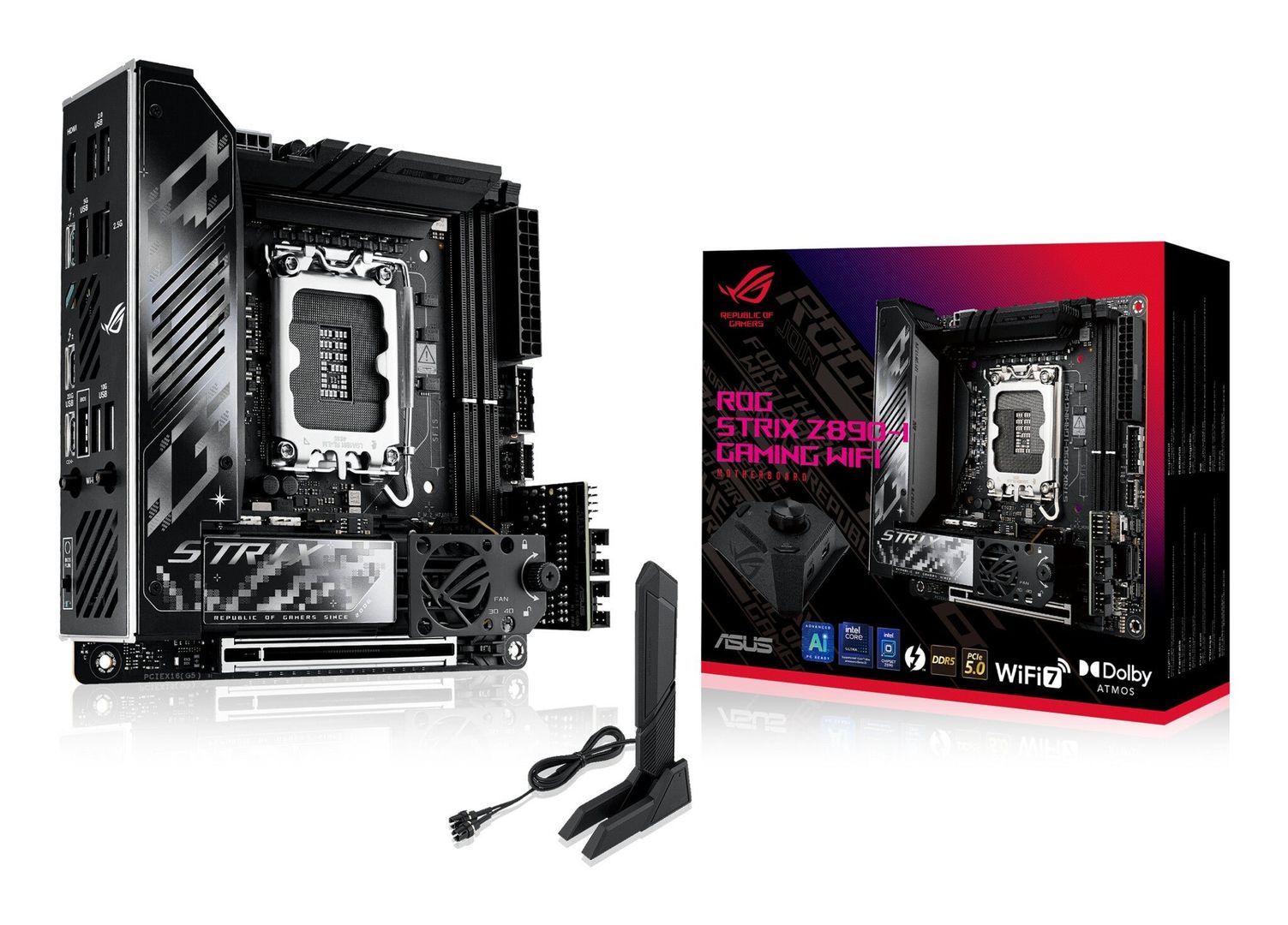 ASUS ROG STRIX Z890-I GAMING WIFI Intel Z890 LGA 1851 (Socket V1) mini ITX - Image 1