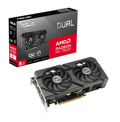 ASUS Dual -RX7600-O8G-EVO AMD Radeon RX 7600 8 GB GDDR6