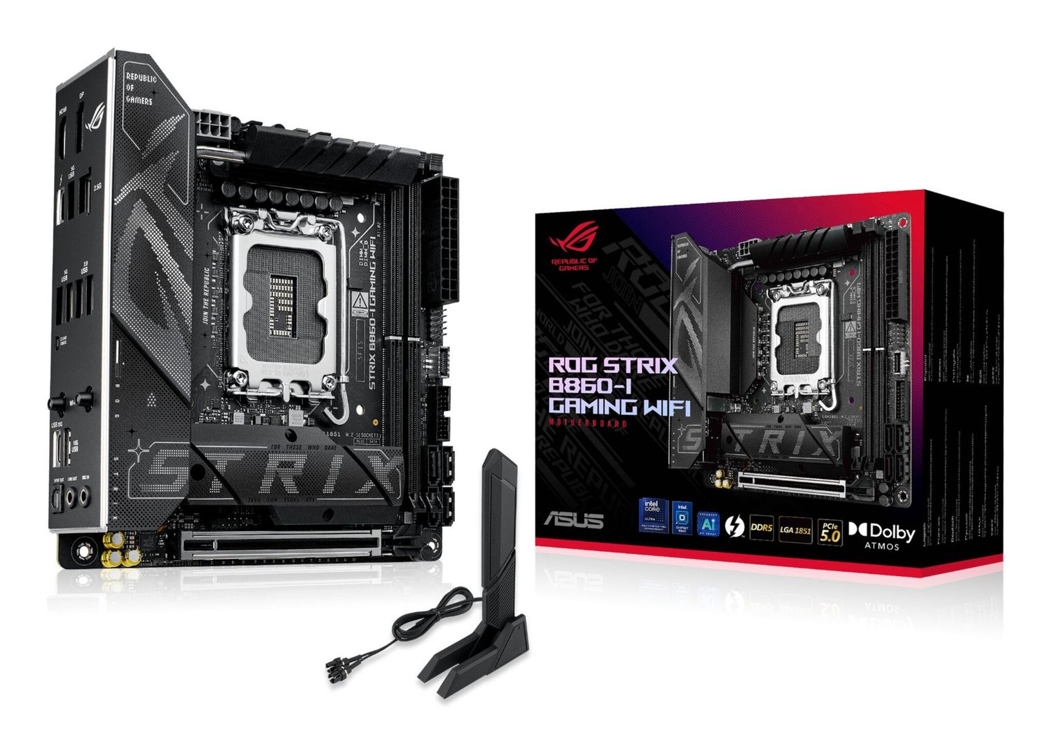 ASUS ROG STRIX B860-I GAMING WIFI Intel B860 LGA 1851 (Socket V1) mini ITX - Image 1