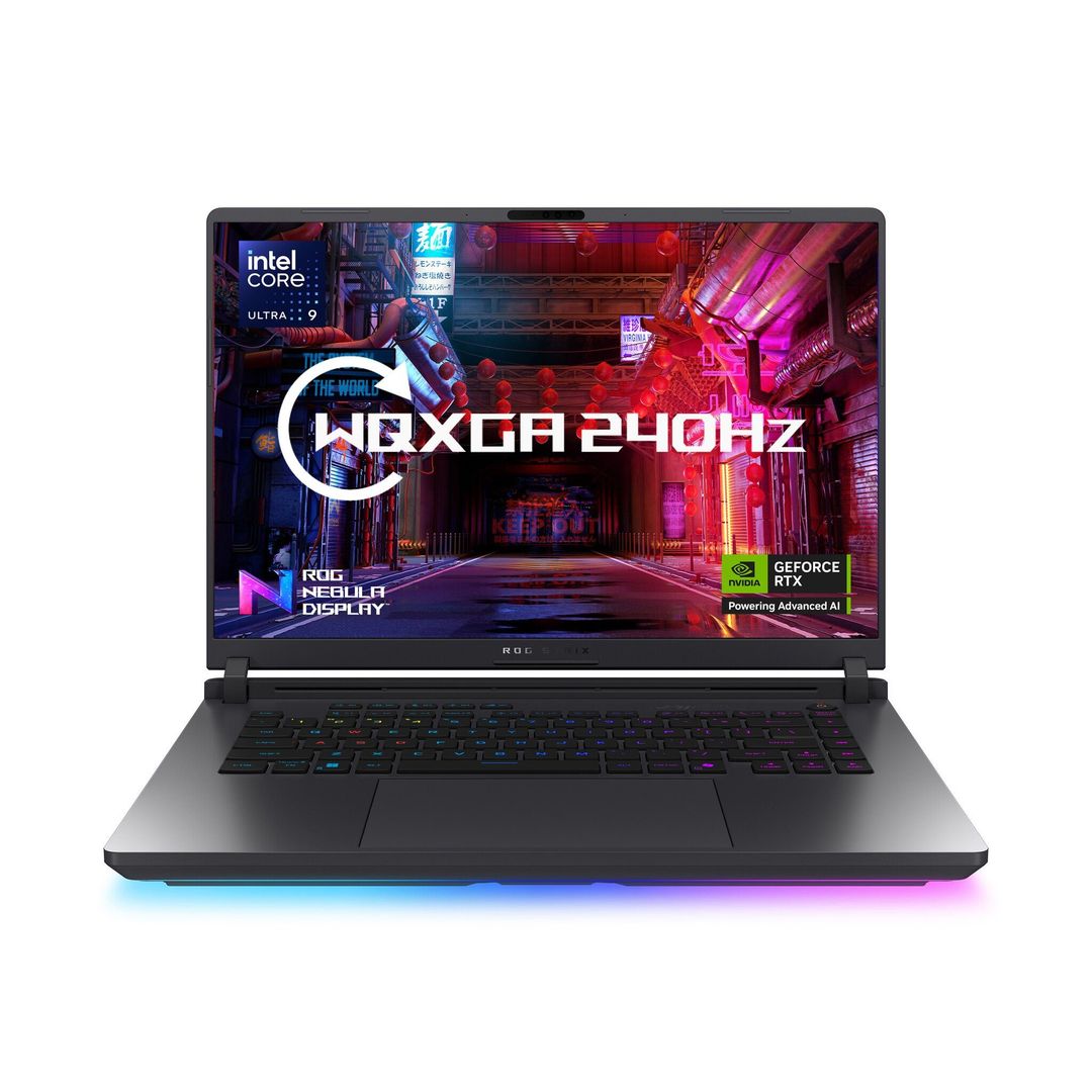 ASUS ROG Strix G16 G615LW-S5006W Intel Core Ultra 9 275HX Laptop 40.6 cm (16") WQXGA 32 GB DDR5-SDRAM 2 TB SSD NVIDIA GeForce RTX 5080 Wi-Fi 7 (802.11be) Windows 11 Home Black, Green, Grey - Image 1