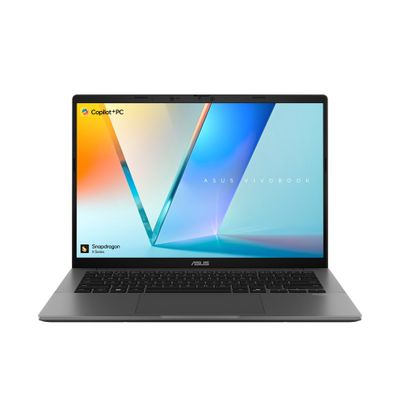 ASUS Vivobook S14 S3407QA-KP003W Copilot+ PC Snapdragon X1-26-100 Laptop 35.6 cm (14") WQXGA 16 GB LPDDR5x-SDRAM 512 GB SSD Wi-Fi 6E (802.11ax) Windows 11 Home Grey