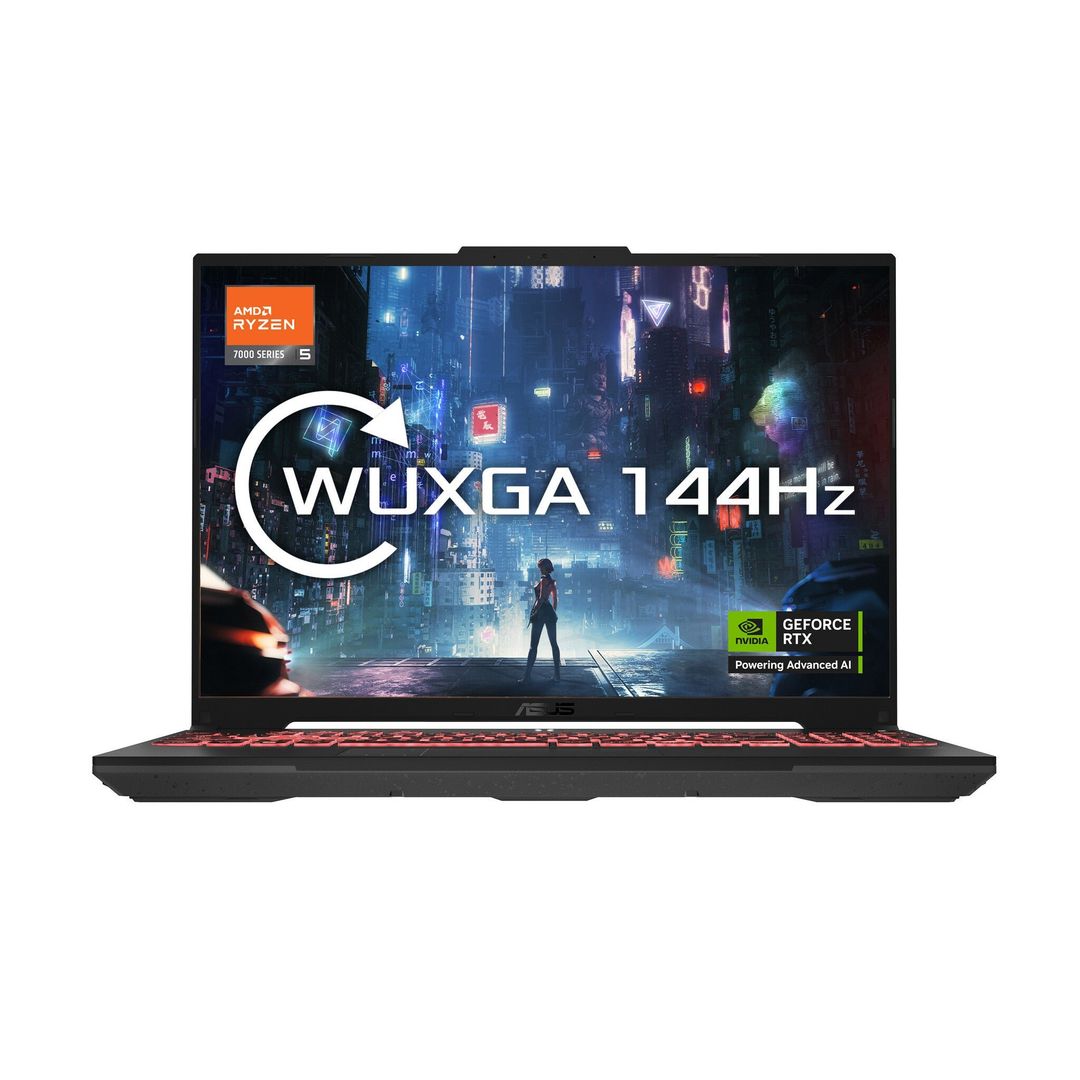 ASUS TUF Gaming A16 FA607NU-RL051W AMD Ryzen™ 5 7535HS Laptop 40.6 cm (16") WUXGA 16 GB DDR5-SDRAM 512 GB SSD NVIDIA GeForce RTX 4050 Wi-Fi 6 (802.11ax) Windows 11 Home Black, Grey - Image 1