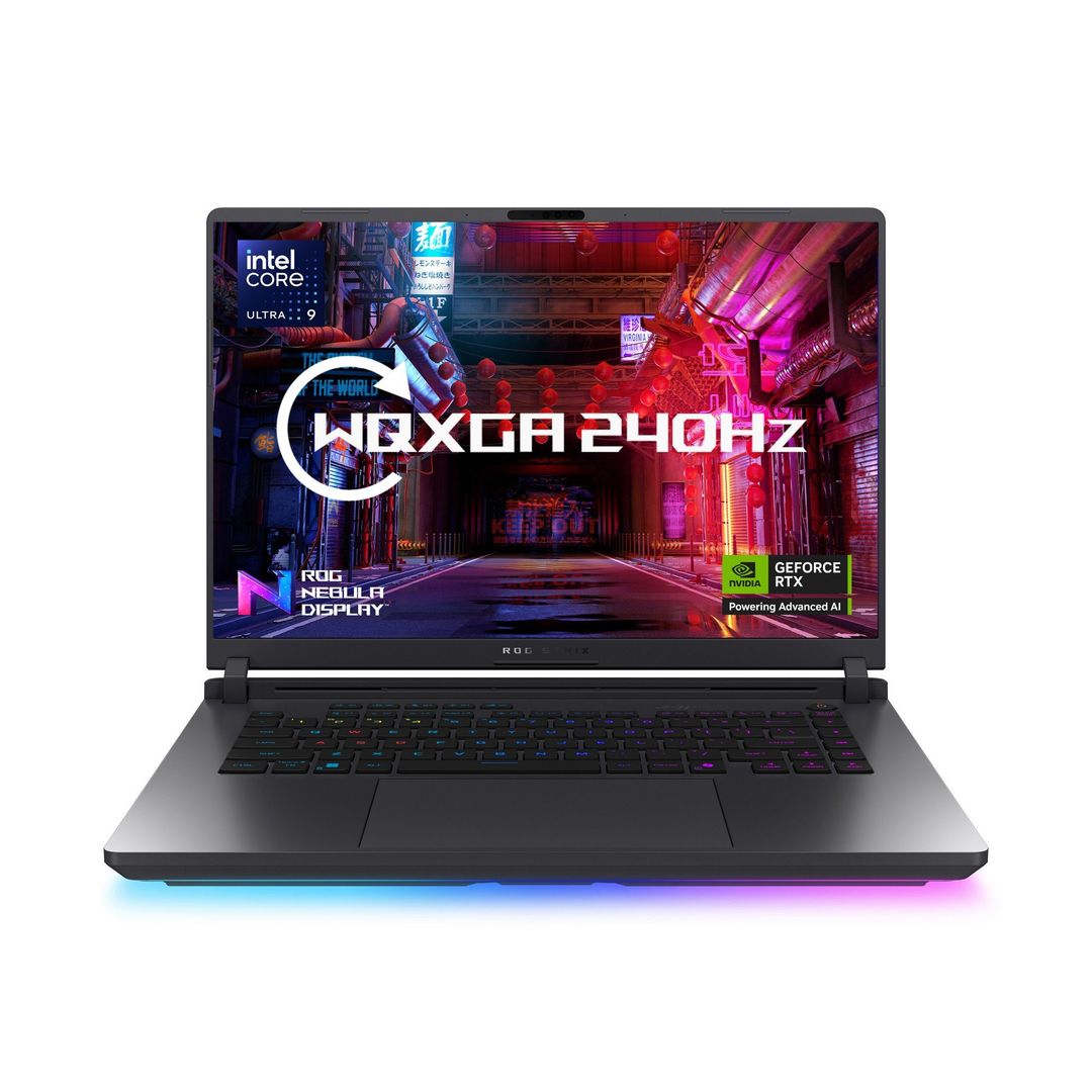 ASUS ROG Strix G16 G615LW-S5008W Intel Core Ultra 9 275HX Laptop 40.6 cm (16") WQXGA 32 GB DDR5-SDRAM 2 TB SSD NVIDIA GeForce RTX 5080 Wi-Fi 7 (802.11be) Windows 11 Home Black, Grey - Image 1