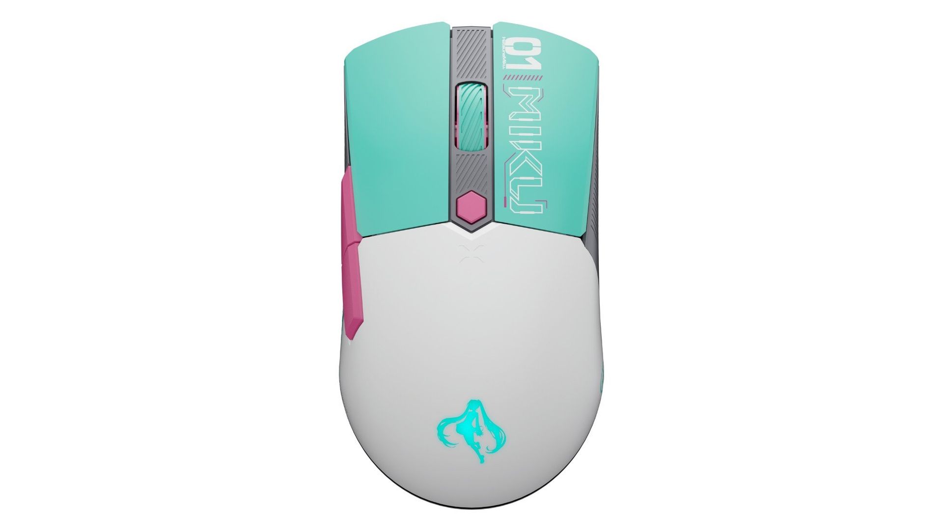 ASUS TUF Gaming Mini Wireless Hatsune Miku Edition mouse Right-hand RF Wireless + Bluetooth + USB Type-A Optical 1200 DPI - Image 1