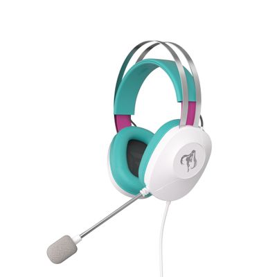 ASUS TUF Gaming H1 Gen II Hatsune Miku Edition Headset Wired Head-band USB Type-A Pink Turquoise White - Thumbnail 2