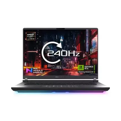 ASUS ROG Strix G16 G614FR-S5115W AMD Ryzen 9 9955HX3D Laptop 40.6 cm (16") WQXGA 32 GB DDR5-SDRAM 1 TB SSD NVIDIA GeForce RTX 5070 Ti Wi-Fi 6E (802.11ax) Windows 11 Home Black Green Grey