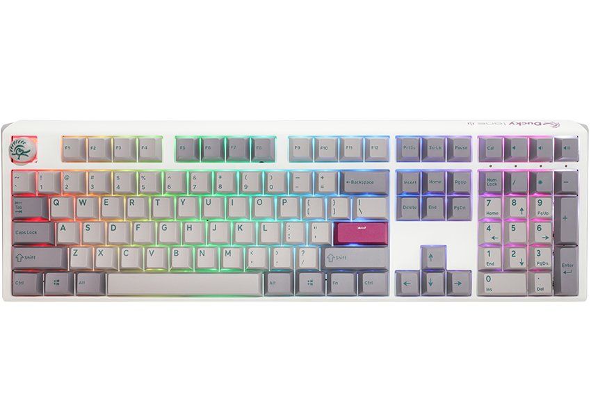 Ducky One3 Mist keyboard Gaming USB QWERTY UK English White - Image 1