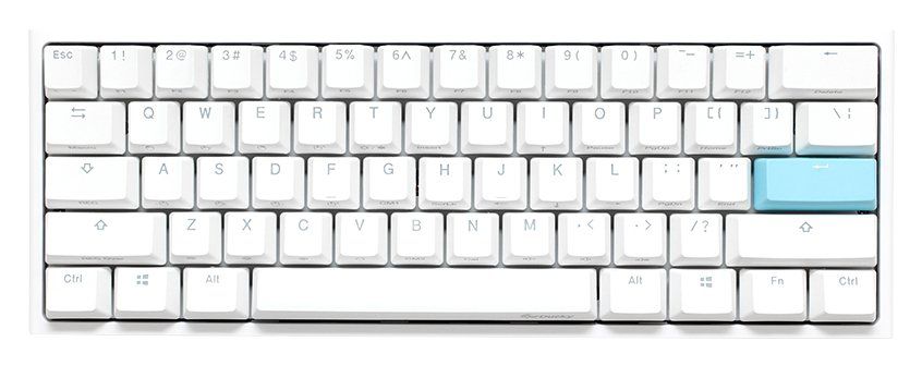 Ducky One 2 Pro Mini White RGB Cherry MX Blue Switch - Image 1