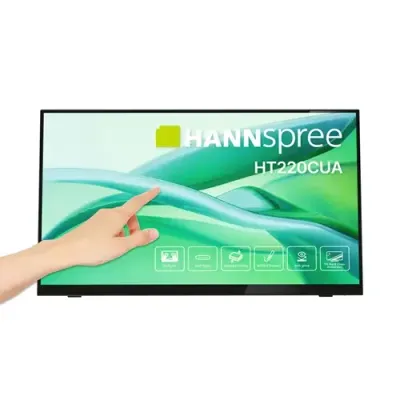 Hannspree HT220CUA computer monitor 54.5 cm (21.4") 1920 x 1080 pixels Full HD LED Touchscreen Black - Thumbnail 2