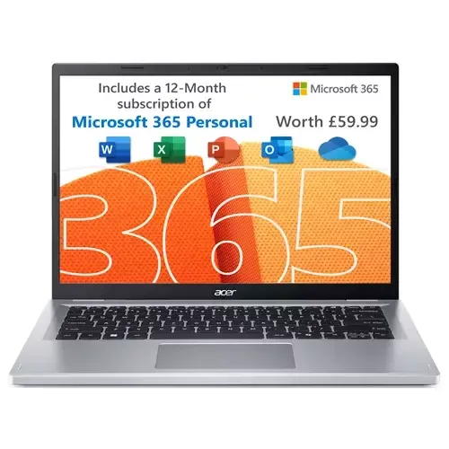 Acer Aspire Go 14 laptop (AG14-31P) - Intel N200 4GB 128GB 14" WUXGA display Windows 11 12 months Microsoft 365 included - Image 1