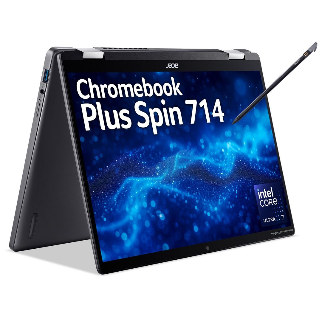 Acer Chromebook CPE794-1N U7-155U 16GB/512GB TS Intel Core Ultra 7 35.6 cm (14") Touchscreen WUXGA LPDDR5x-SDRAM SSD Wi-Fi 6E (802.11ax) ChromeOS Black - Image 1