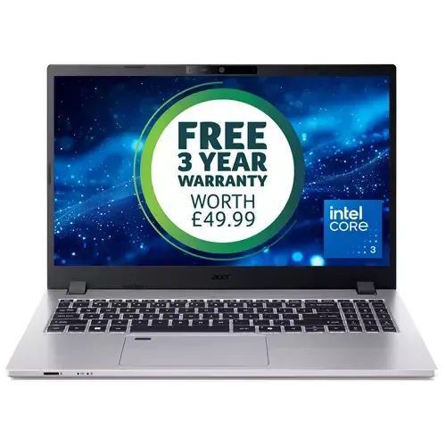 Acer TravelMate P2 (TMP215-55) - Intel Core 3 8GB 256GB SSD 15.6" Full HD Silver - Image 1