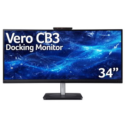 Acer CB3 Vero CB343CURDbemiiphcuzx Monitor computer monitor 86.4 cm (34") 3440 x 1440 pixels UltraWide Quad HD LED Black - Thumbnail 2