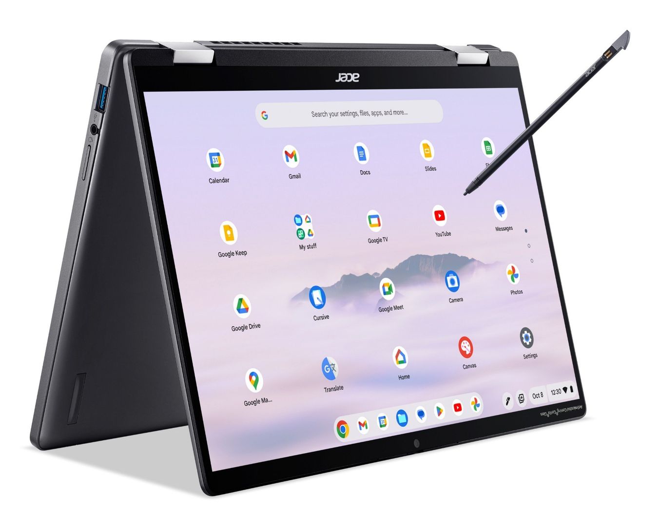 Acer Chromebook Enterprise Spin 714 CPE794-1N Intel Core Ultra 5 115U 35.6 cm (14") Touchscreen WUXGA 8 GB LPDDR5-SDRAM 256 GB SSD Wi-Fi 6E (802.11ax) ChromeOS Grey - Image 1