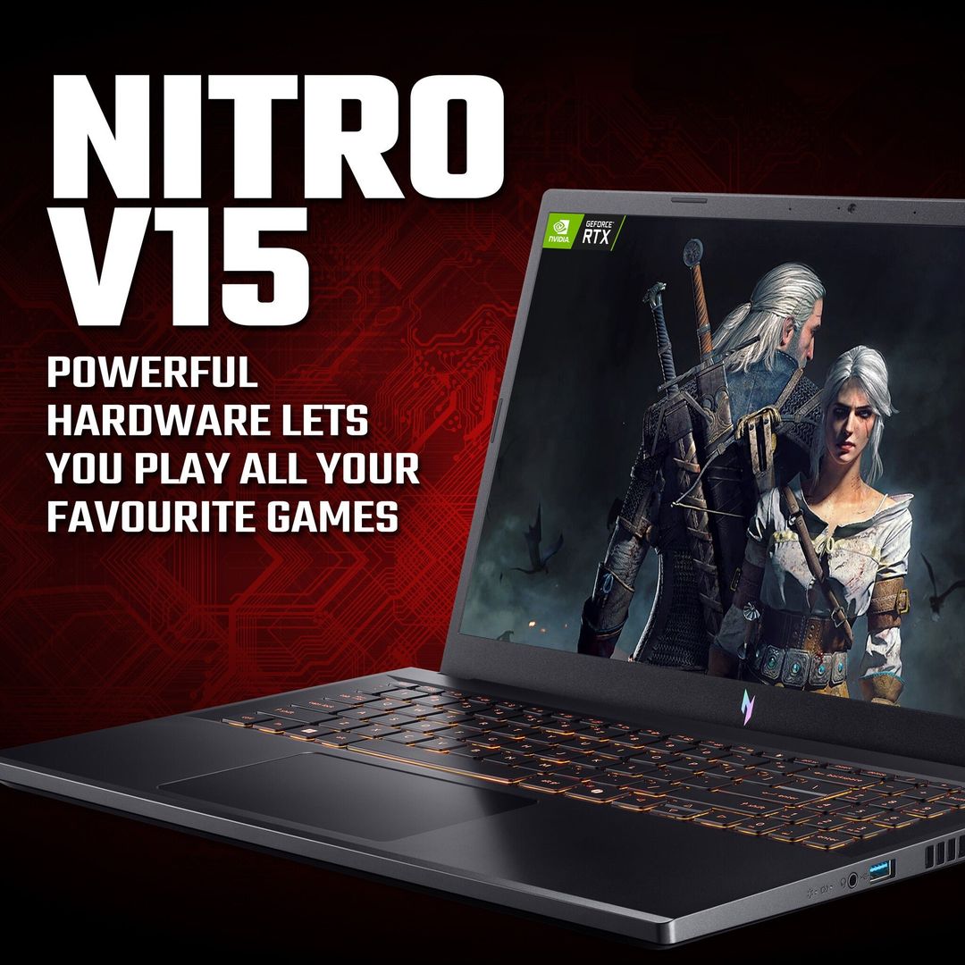 Acer Nitro V 15 V15 ANV15-52 Gaming Laptop - Intel Core i5-13420H, 16GB, 1TB SSD, NVIDIA GeForce RTX 5050, 15.6" Full HD, Windows 11 Gaming Laptop - Image 1