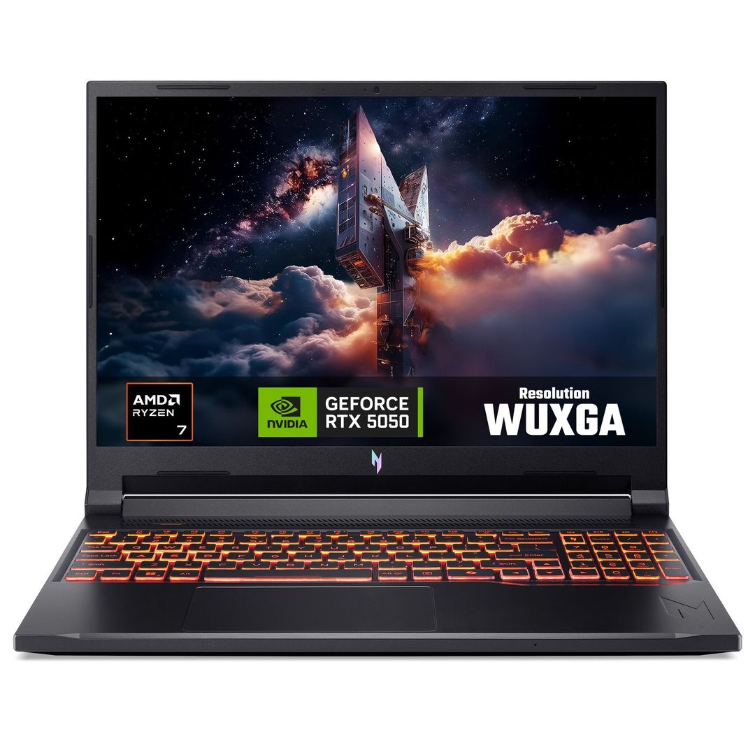 Acer Nitro V 16 AI V16 AI (ANV16-42) gaming laptop - AMD Ryzen 7 260, NVIDIA RTX 5050, 16" 180Hz WUXGA (1920x1200), 16GB DDR5, 512GB SSD - Image 1