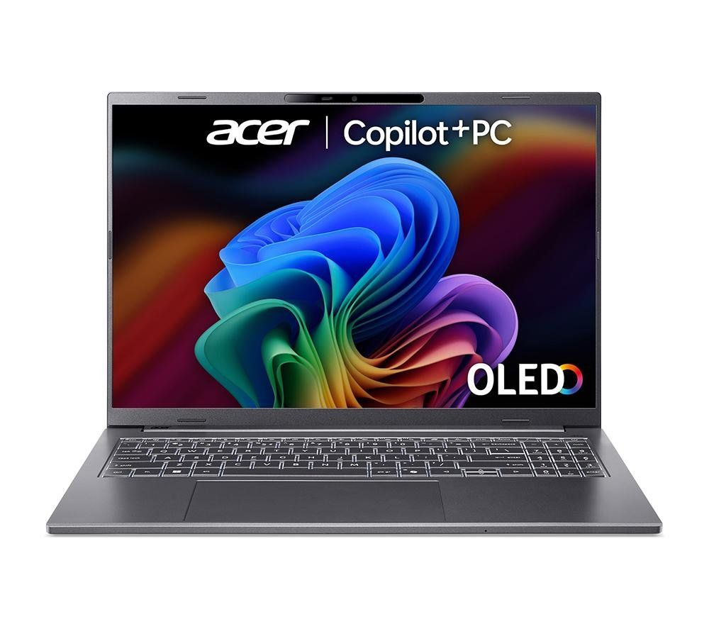 ACER Aspire 16 AI OLED 16" Laptop, Copilot PC - AMD Ryzen™ AI 7, 1 TB SSD, Grey, Silver/Grey - Image 1
