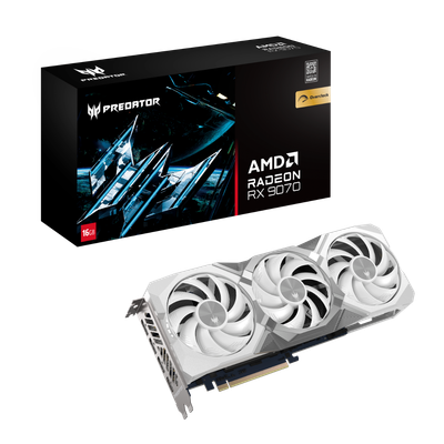 Predator BiFrost Radeon™ RX 9070 OC 16GB White Edition Graphics Card